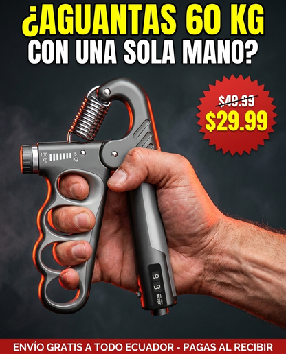 Reto: aguantas 60 kg con una sola mano - ejercitador regulable, envio gratis a Ecuador, pagas al recibir